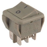 Rocker switch dpdt 25x25 gy/gy 10a b1027