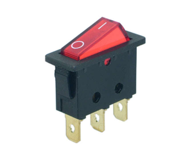 Rocker switch spst 11x30 red iluminated B120E-RD