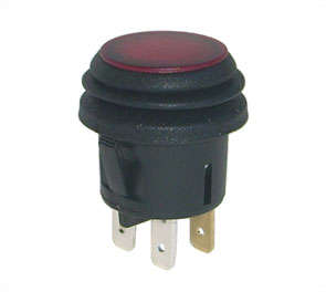 Push button switch rnd 240vac 6a rd spst latching b1315-rd