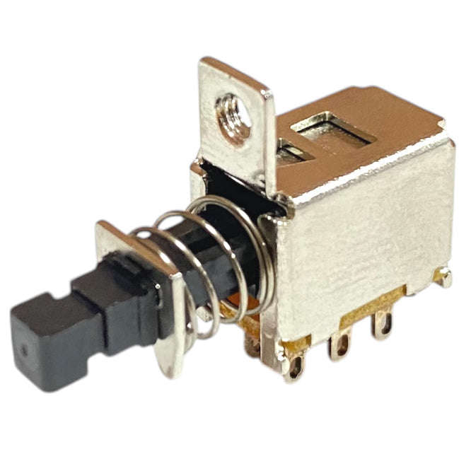 Push butt switch mom dpdt on-(on) b14096