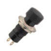 Push button mushr switch n.o. spst 3a black solder m12 d=16.5mm l=37.5 b161b-black