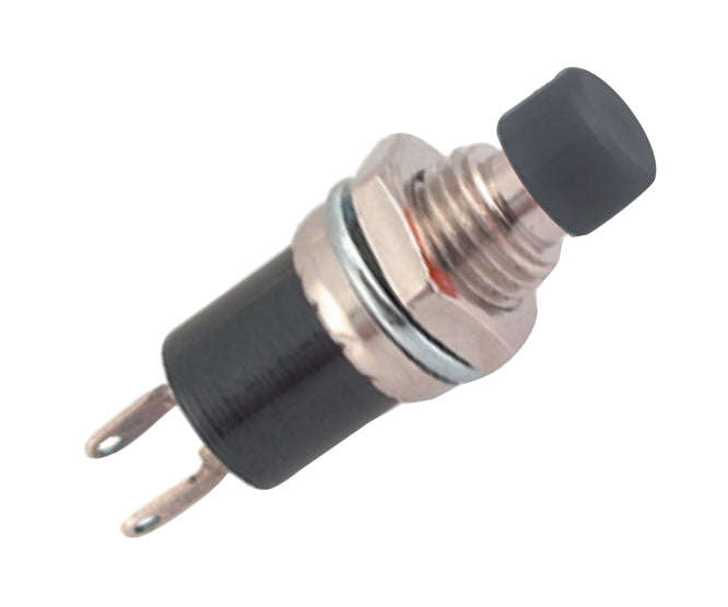 Push button switch n.c. spst 1a black solder m7 b163b-bk