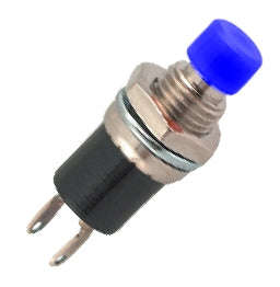 Push button switch n.o. spst 1a blue solder m7 pbs-105-blue