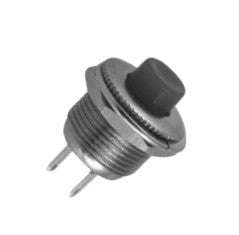Push button switch n.o. spst black solder m12 d=14 b166-bk