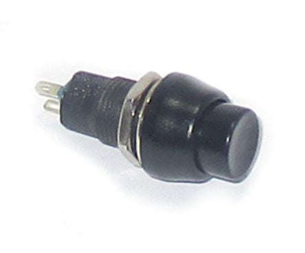 Push button switch n.o. spst 3a black solder m10 d=15mm b167b-black
