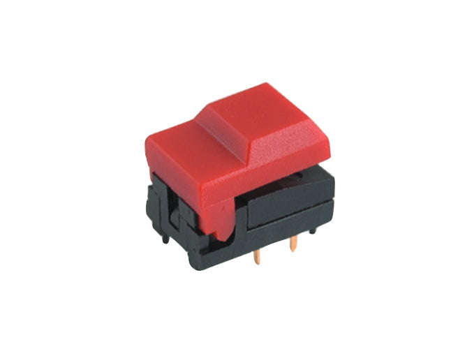 Square push button with red cover/lever b1710-red