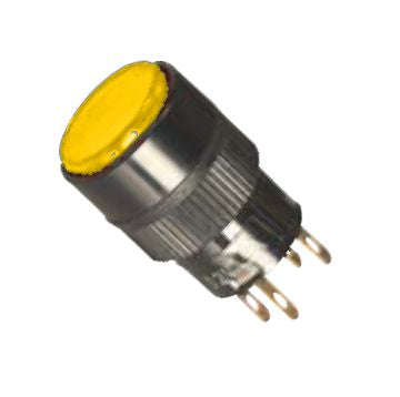 Push button switch latch 15mm 12v il or b1856d-or