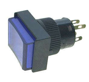 Push button switch n.o. momen. 15mm illum. bl b18571d-bl