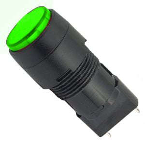 Indicator grn 220v d=16 rnd b1858b-gr