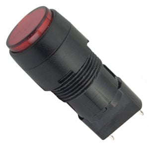 Indicator red 220v d=16 rnd b1858b-rd
