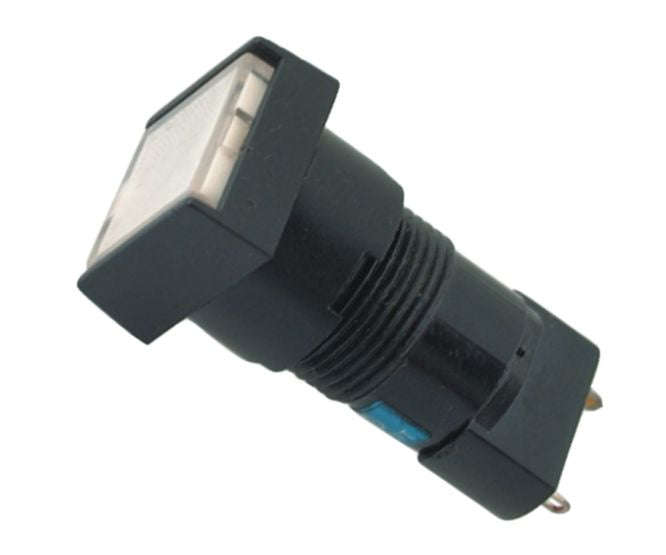 Square p/mount indicator white d=16 no lamp b1859bx-wt