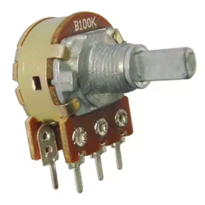 Potentiometer w/switch lin pcb 17mm 500k f16ksh-n-b500k-l20fc