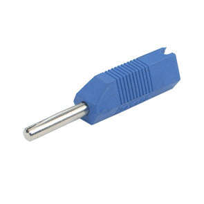 Plug banana 4mm blue rubber 553-0200