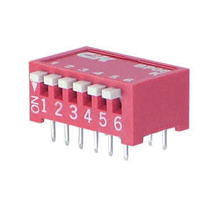 Dip switch piano 4-pole pcb bp04-ye