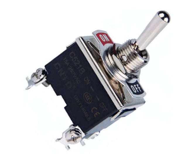 Toggle switch dble pole single throw ON-OFF c521b