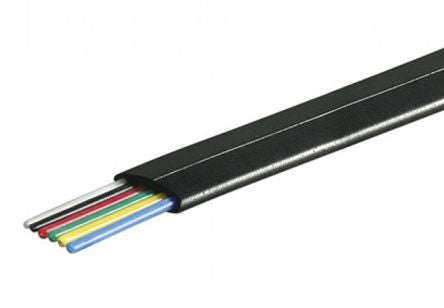 Flat cable tel 6c flex black - debulk cabmawg26-6b