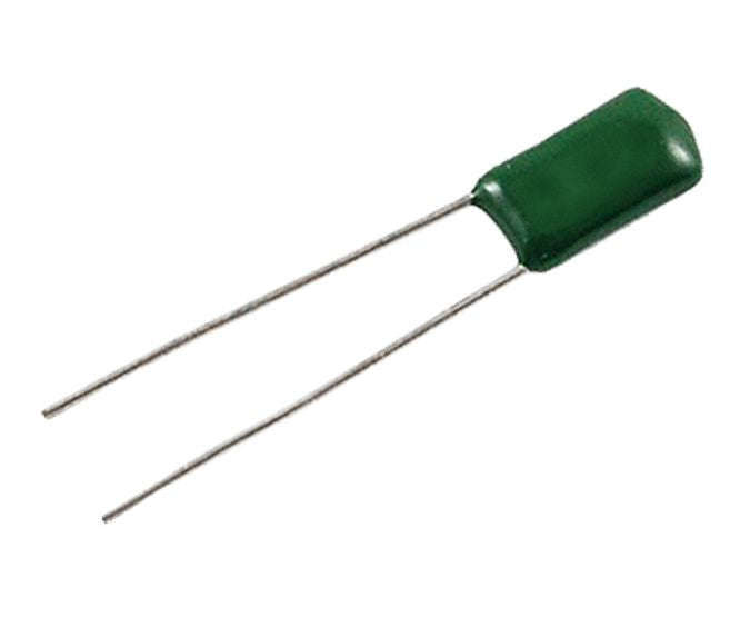 Polyester film capacitor 3.3nf 100v p=5mm pcap0.0033uf100v/p5