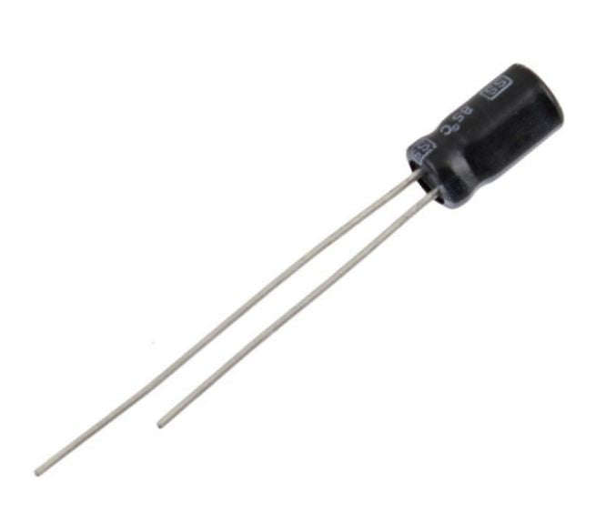 Electrolytic capacitor radial 0.1uf 50v ht 4x7 p=1.5 emror1m50b 4x7