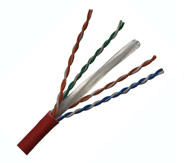 Cat6e utp network cca cable 8c stranded red - debulk h726utp-rd