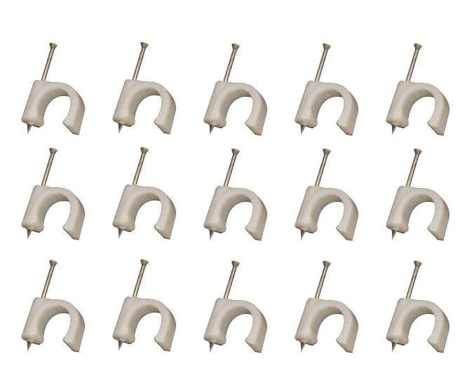 Circle nail in saddle 6mm white - 100/bag cc-r6 white