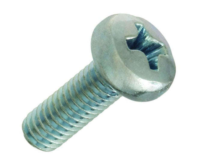 Pan head pozi screw galvanised m4x6 star m4x6