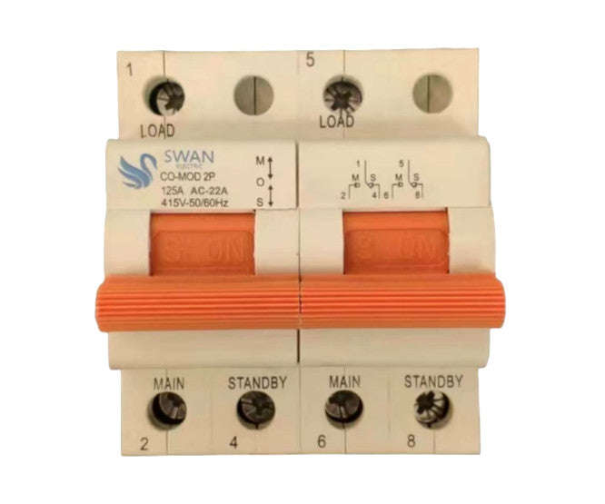 Change over switch 40A 2P din mount CO-MOD-125-240