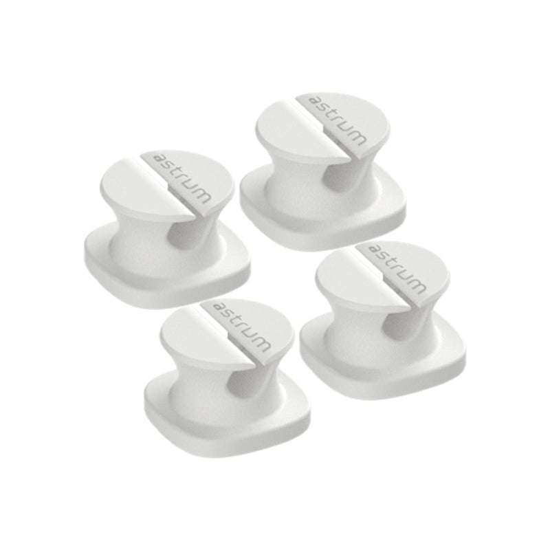 CO060 Mini Cable Organizer Clips  4 Piece Set for Cable Management-White