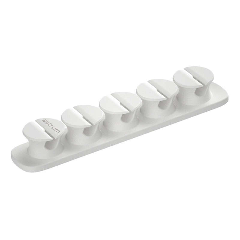 Astrum CO110 Cable Organizer Clips  5 Bays, 4 Storage Compartments- WHITE