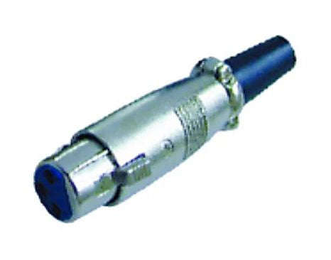 Microphone / audio socket, 3 way, straight xlr cp08-005