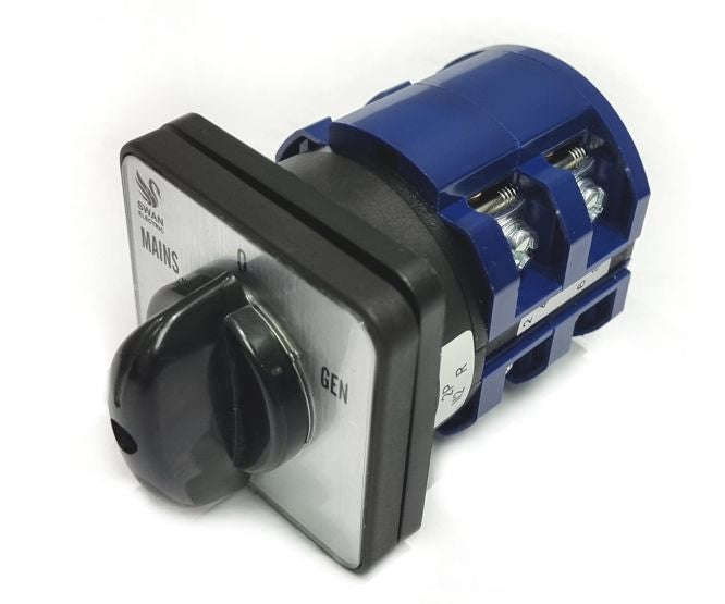 Change over rotary switch 63a 2-p0le 64x64 cs-lw26-m/g-63/2p