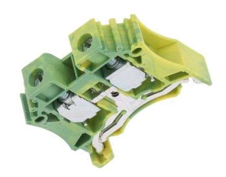 Terminal block d/r yellow green dc10-pe-01p-1c-00z(h)