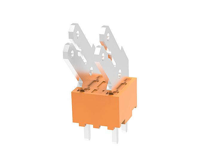Pcb spade terminal block 45d 2w 6.3mm p=5.0 dg140s-5.0-02p