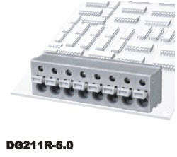Terminal block pcb 3w 5.0 push r/a dg211r-5.0-03p-11-00ah