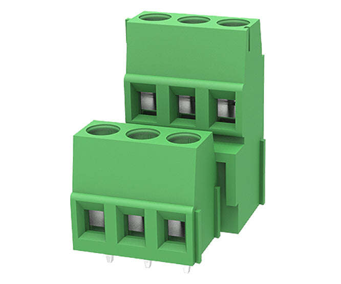 Terminal 6w 5.0 double deck 18a 250v - left stack dg500b-5.0-06p-14-00a(h)