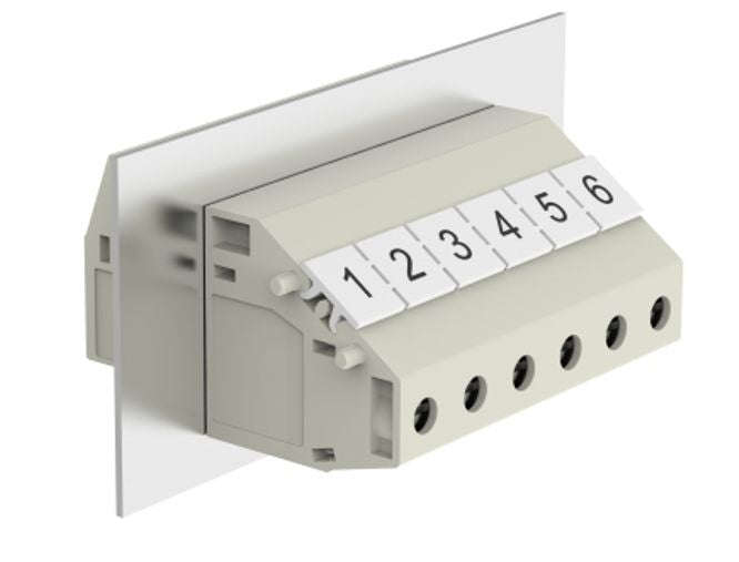 Through wall terminal block 1p p=8.1mm grey dgv10-01p-11-00a(h)