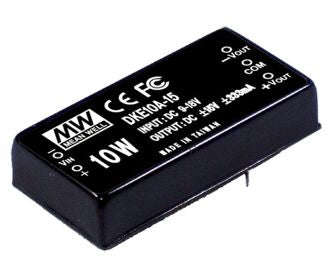 Dc-dc converter dip i=12v o=+/-15v +/-333ma 10w dke10a-15