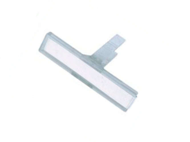 Label / legend holder for din rail end stop. dlm2-01p-11-00a(h)