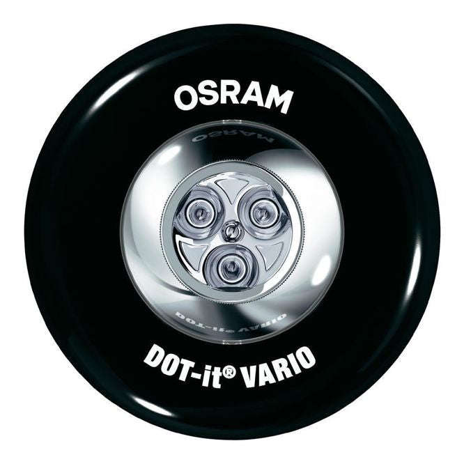 Emergency bat operated led spot light black dot-it-vario-bk