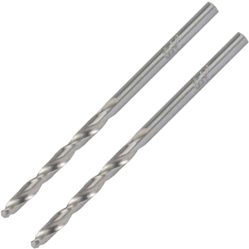 Drill hss 3.2mm 135deg 2/card industrial bit