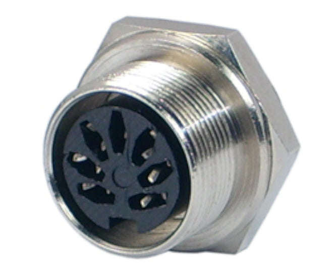 Din socket p/m metal 7p 180d ds07p