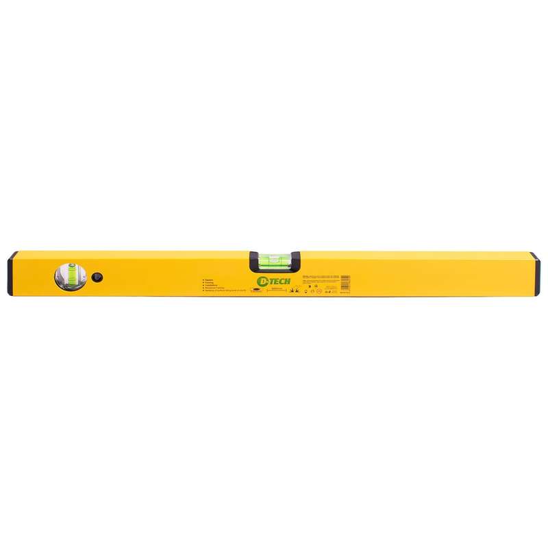 Spirit level box 600mm x 1.4mm 2 x vial 0.5mm accur. alum.