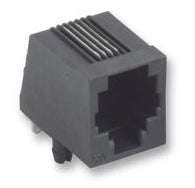 Mod socket rj12 aperture pcb r/a 6p/4c 4-contact n3712-010-02
