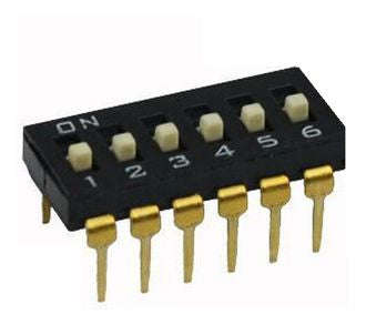 Dip switch 6-pole 100ma l/pro eah106e99