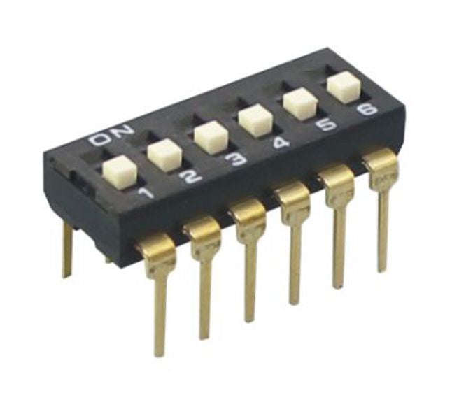 Dip switch std 10pole 100ma 7.62mm black edg110s
