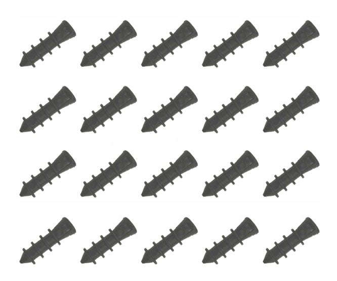 Plug - cable fixing black 6mm - 100/bag eh1b6