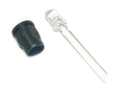 Led kit 5mm higbright clear green in holder elvey-007