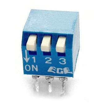 Dip piano switch 3-pole pcb eps103az