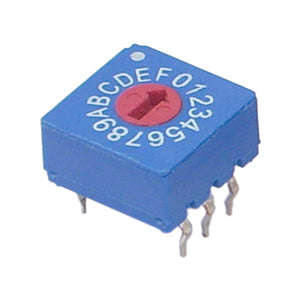 Rotary dip switch 16w c/code flat erd116cs hex comp rd