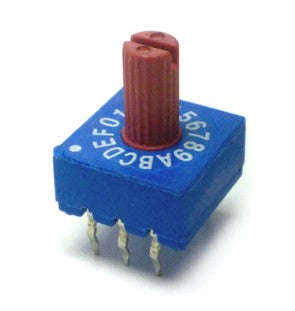Rotary dip switch 16w c/code shaft erd216cs
