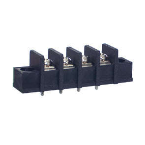 Connector strip pcb 6w 10mm black p/mnt c pin etb530110600z